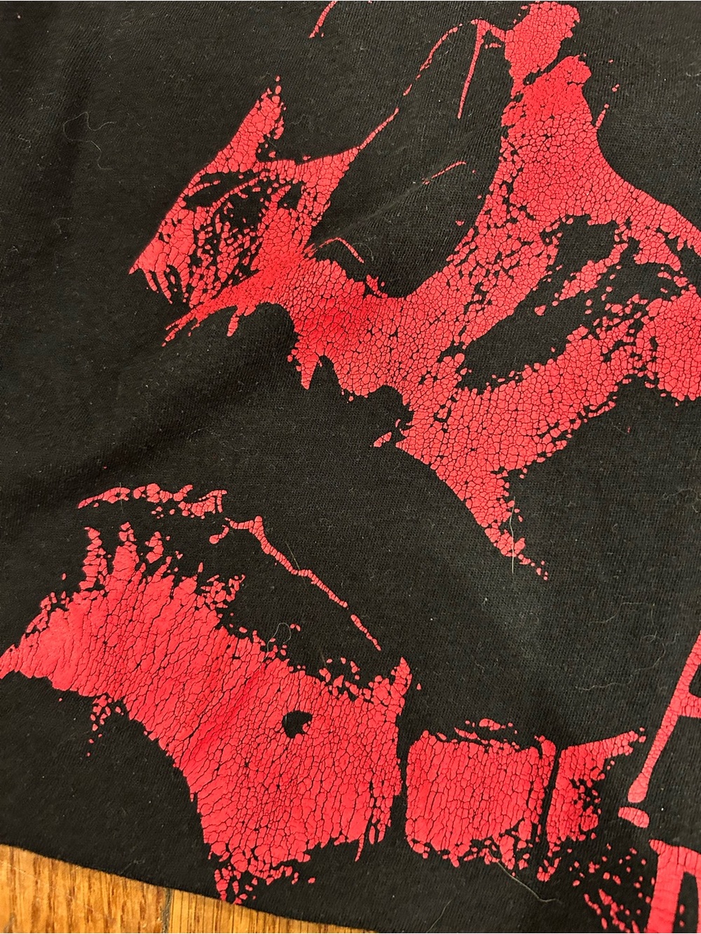 Skillicorn Afro Brutality T-Shirt Mens Medium Black Red Graphic Band Tee - Picture 10 of 10